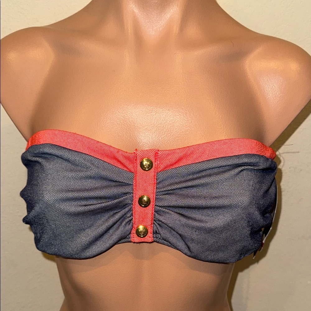 NWT Tommy Hilfiger bandeau bikini top bra underwire